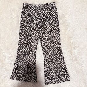 Leopard Print Kids Flared Pants